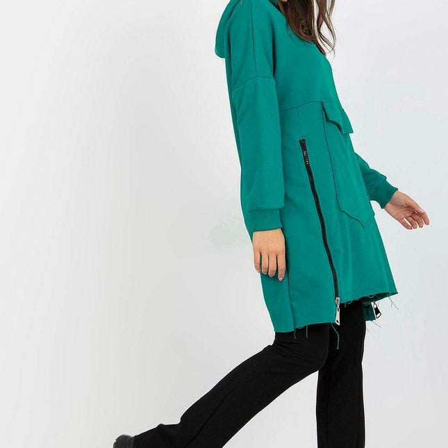 Chic Zip-Up Hooded Sweatshirt