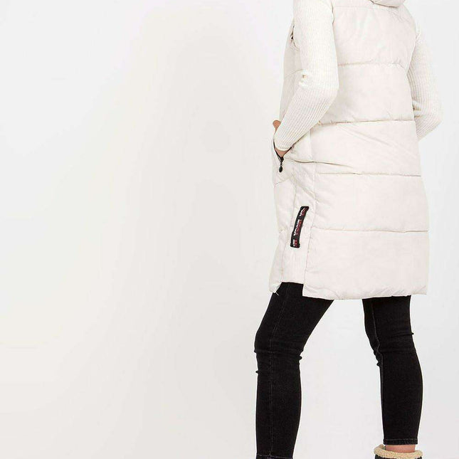 Stylish Down Quilted Hooded Vest with Zippered Pockets - Gilet NM - Cozy and Functional