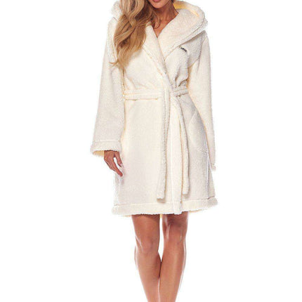 Elegant Women's Hooded Bathrobe for Ultimate Comfort