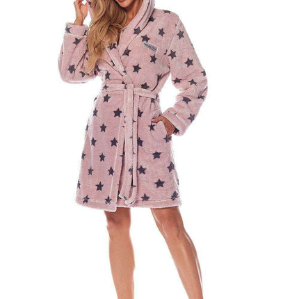 Starlit Serenity Women's Hooded Bathrobe