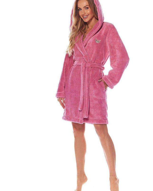 Elegant Women's Hooded Bathrobe - Ideal for Relaxing Nights