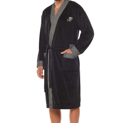 Sumptuous Men's Velour Shawl Collar Robe