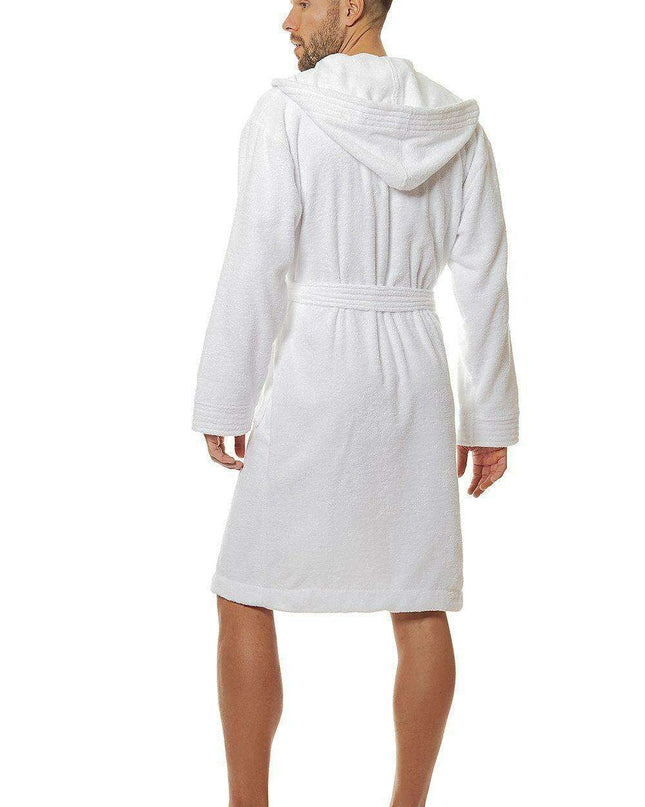 Men's Deluxe Hooded Cotton Robe with Practical Pockets