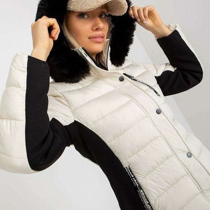 Chic Insulated Winter Coat with Removable Faux Fur Hood