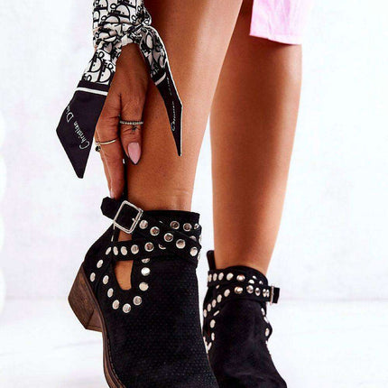 Chic Sustainable Women's Boots with Sparkling Rhinestones