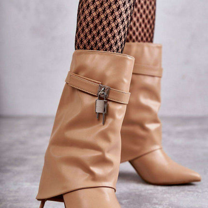 Elegant Eco Leather Stiletto Heel Boots Model 173594