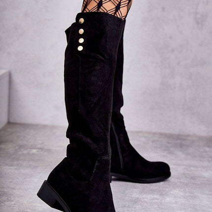 Elegant Eco-Suede Thigh-High Boots Model 173604
