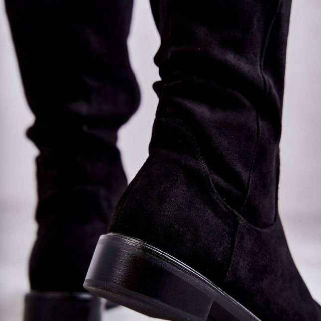 Elegant Eco-Suede Thigh-High Boots Model 173604