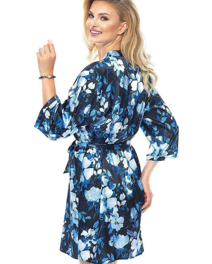 Elegant Satin Floral Robe - Women's Luxury Loungewear