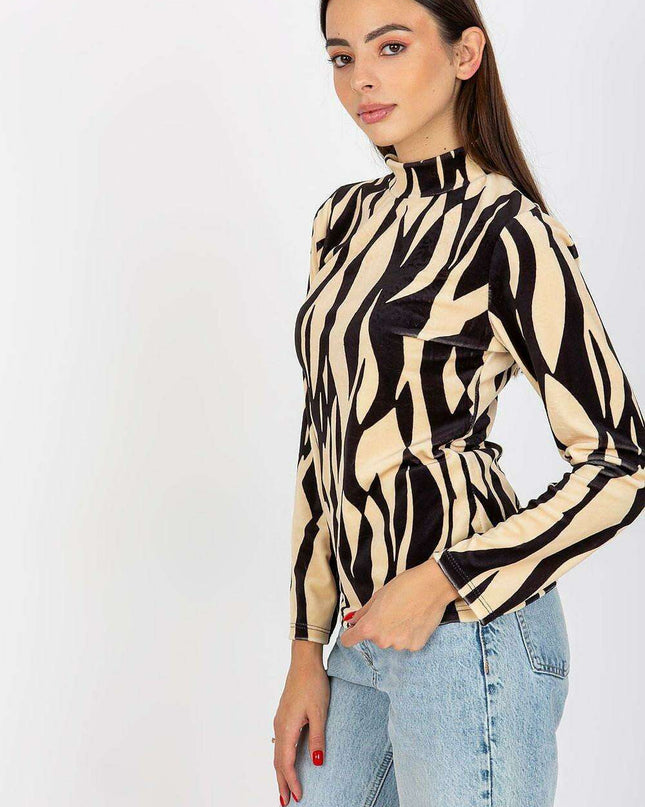 Chic Velour Blouse With Parisian Flair European Elegance