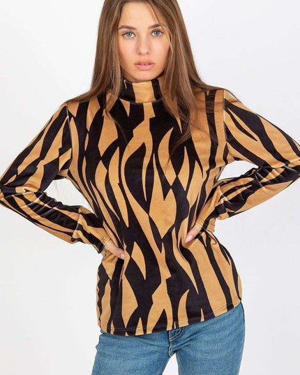 Chic Velour Blouse With Parisian Flair European Elegance