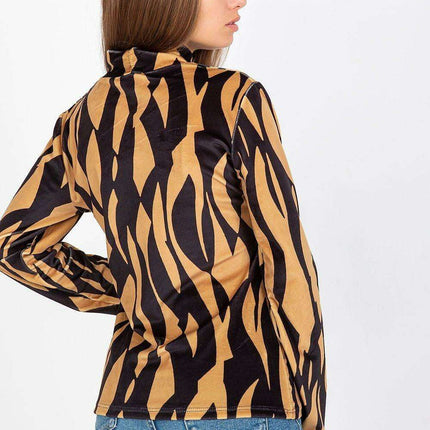 Chic Velour Blouse With Parisian Flair European Elegance