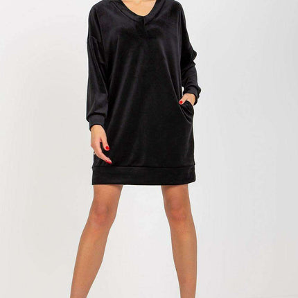 Chic Velvet Heart Neckline Day Dress Rue Paris Elegance