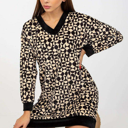 Chic Velvet Heart Neckline Day Dress Rue Paris Elegance