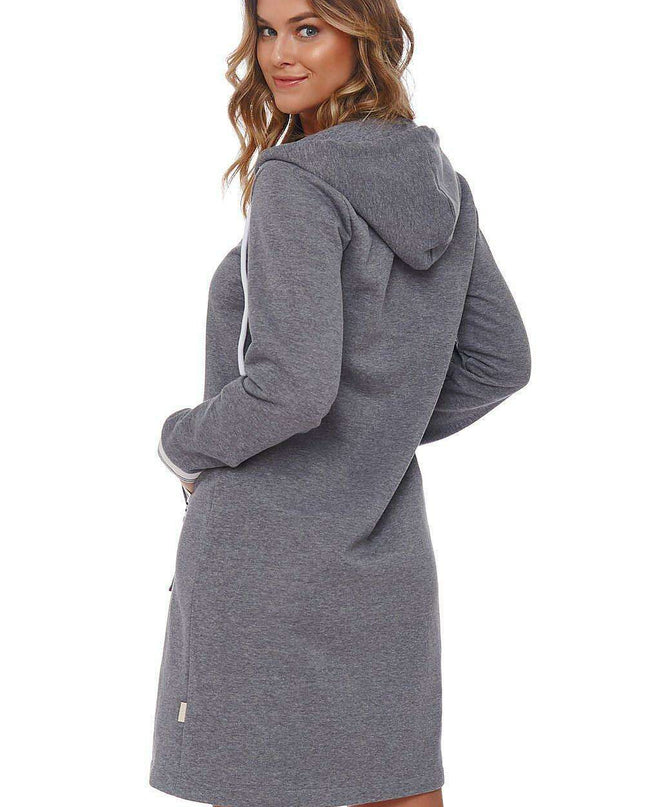 Opulent Women's Hooded Zip-Up Bathrobe for Ultimate Comfort