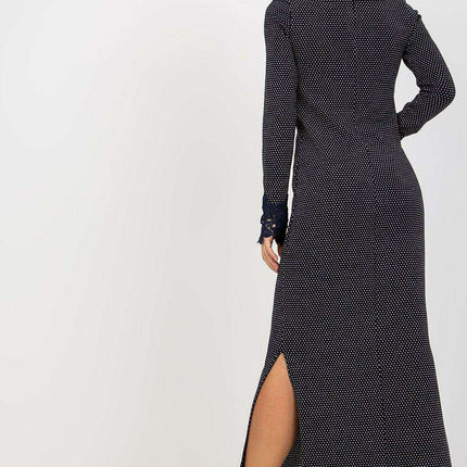 Chic Lace-Trimmed Turtleneck Maxi Dress: Effortless Elegance Meets Comfort