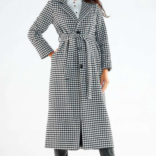 Elegant Belted Maxi Coat