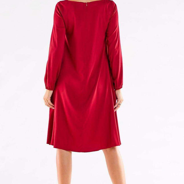 Trendy Trapeze Daydress with Comfy Elastic Sleeves