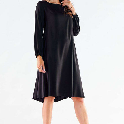 Trendy Trapeze Daydress with Comfy Elastic Sleeves