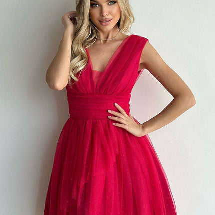 Elegant Heart-Embellished Formal Dress