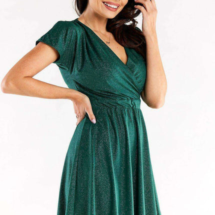 Chic Flare Sleeve Evening Dress