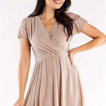 Chic Flare Sleeve Evening Dress