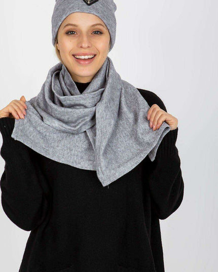 Elegant Angora Blend Winter Hat and Scarf Duo