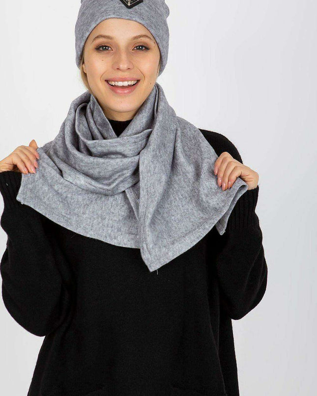 Elegant Angora Blend Winter Hat and Scarf Duo