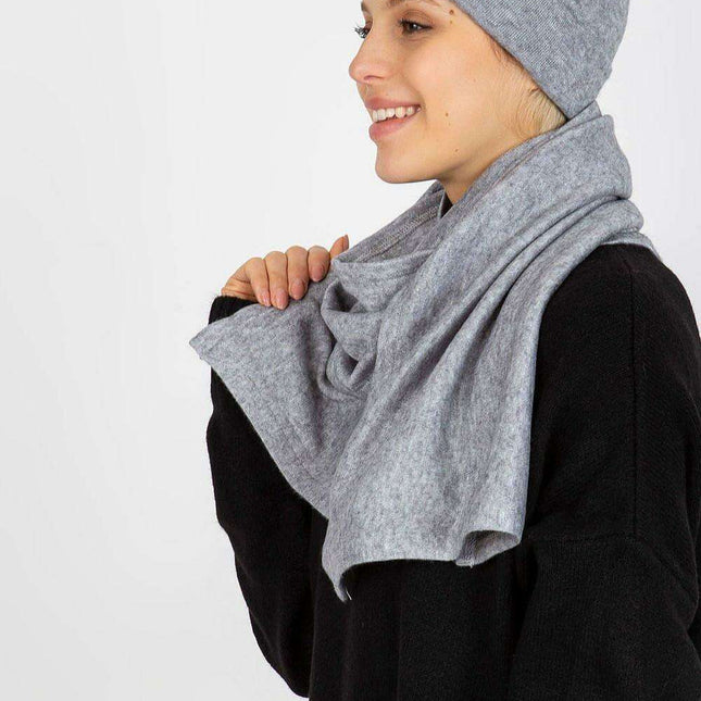 Elegant Angora Blend Winter Hat and Scarf Duo
