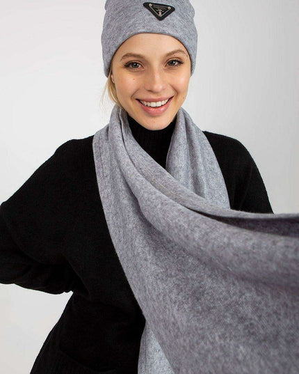 Elegant Angora Blend Winter Hat and Scarf Duo