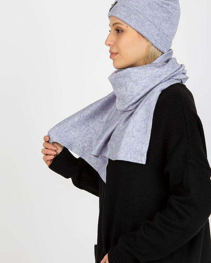 Elegant Angora Blend Winter Hat and Scarf Duo