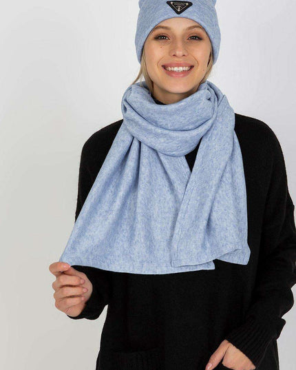 Elegant Angora Blend Winter Hat and Scarf Duo