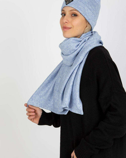Elegant Angora Blend Winter Hat and Scarf Duo