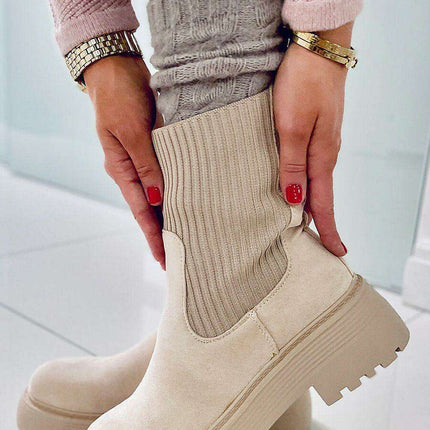 Stunning Women's Suede Platform Boots Model 174518