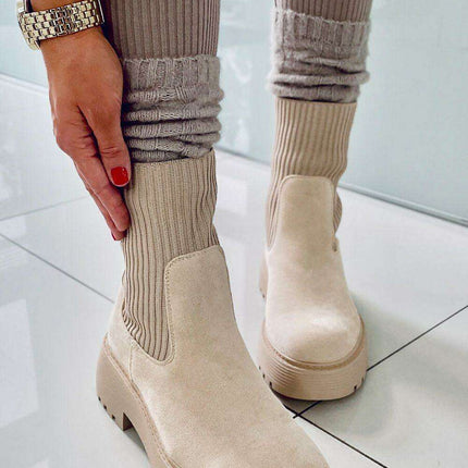 Stunning Women's Suede Platform Boots Model 174518