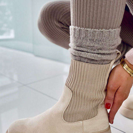 Stunning Women's Suede Platform Boots Model 174518