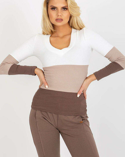 Chic V Neck Ribbed Top Effortless Style And Comfort