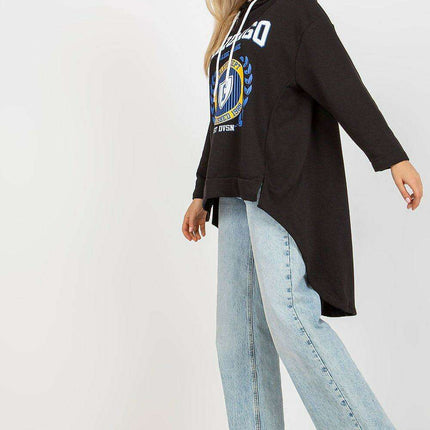 Chic Asymmetrical Hooded Sweatshirt