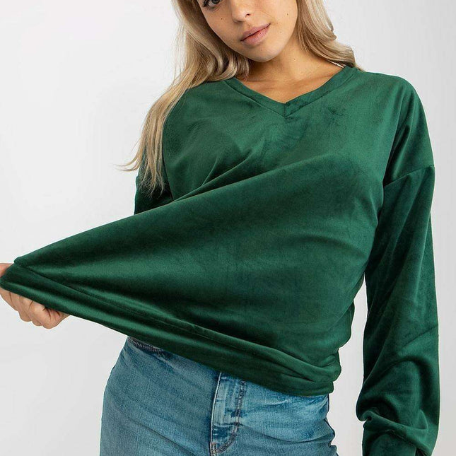 Heartfelt Elegance Velour Sweatshirt For Women Paris Chic