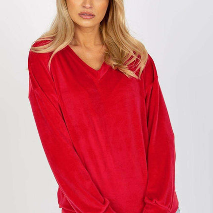 Heartfelt Elegance Velour Sweatshirt For Women Paris Chic