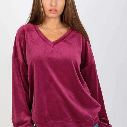 Heartfelt Elegance Velour Sweatshirt For Women Paris Chic