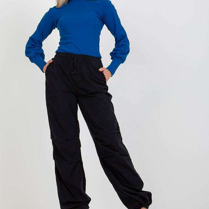 Chic Ribbed Blouse With Wide Cuffed Sleeves Effortless Style