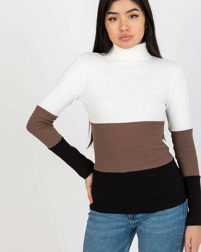 Elegant Ribbed Turtleneck Knit Pullover Inspired by Paris