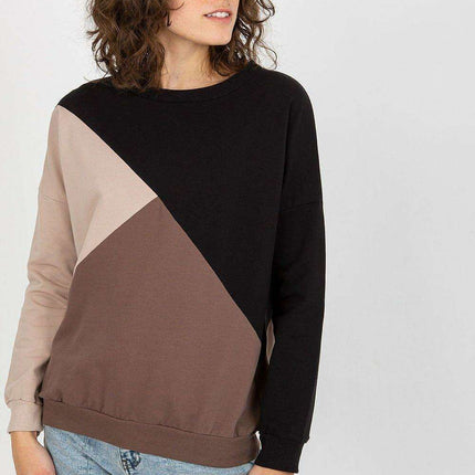 Chic Tri-Color Cotton Blend Pullover