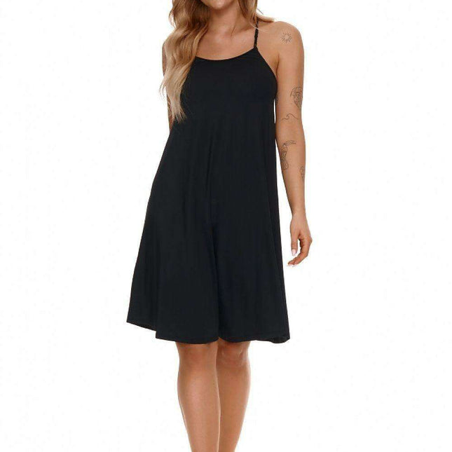 Elegant Black Lupo Line Nightshirt for Women