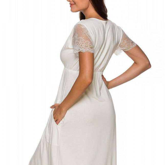 Luxe Lace Maternity & Nursing Sleep Shirt