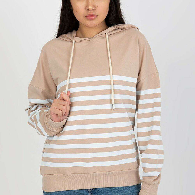 Parisian Striped Hoodie Sweatshirt For Women Cozy Chic