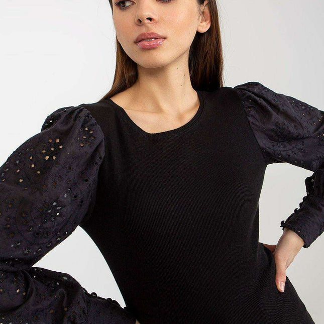 Sophisticated Lace Sleeve Blouse