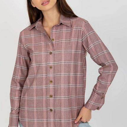 Lakerta Plaid Women's Shirt - Stylish Long Sleeve Top for Women
