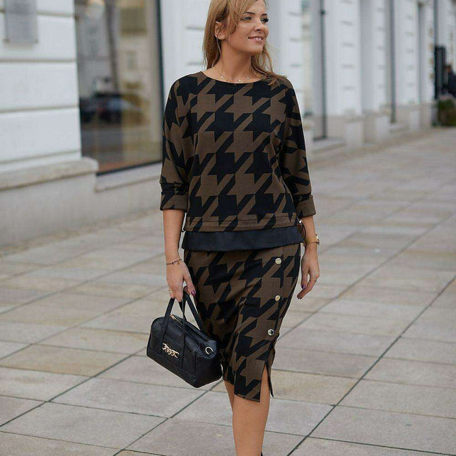 Aurora Elegance Luxe Jacquard Ensemble